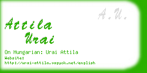 attila urai business card